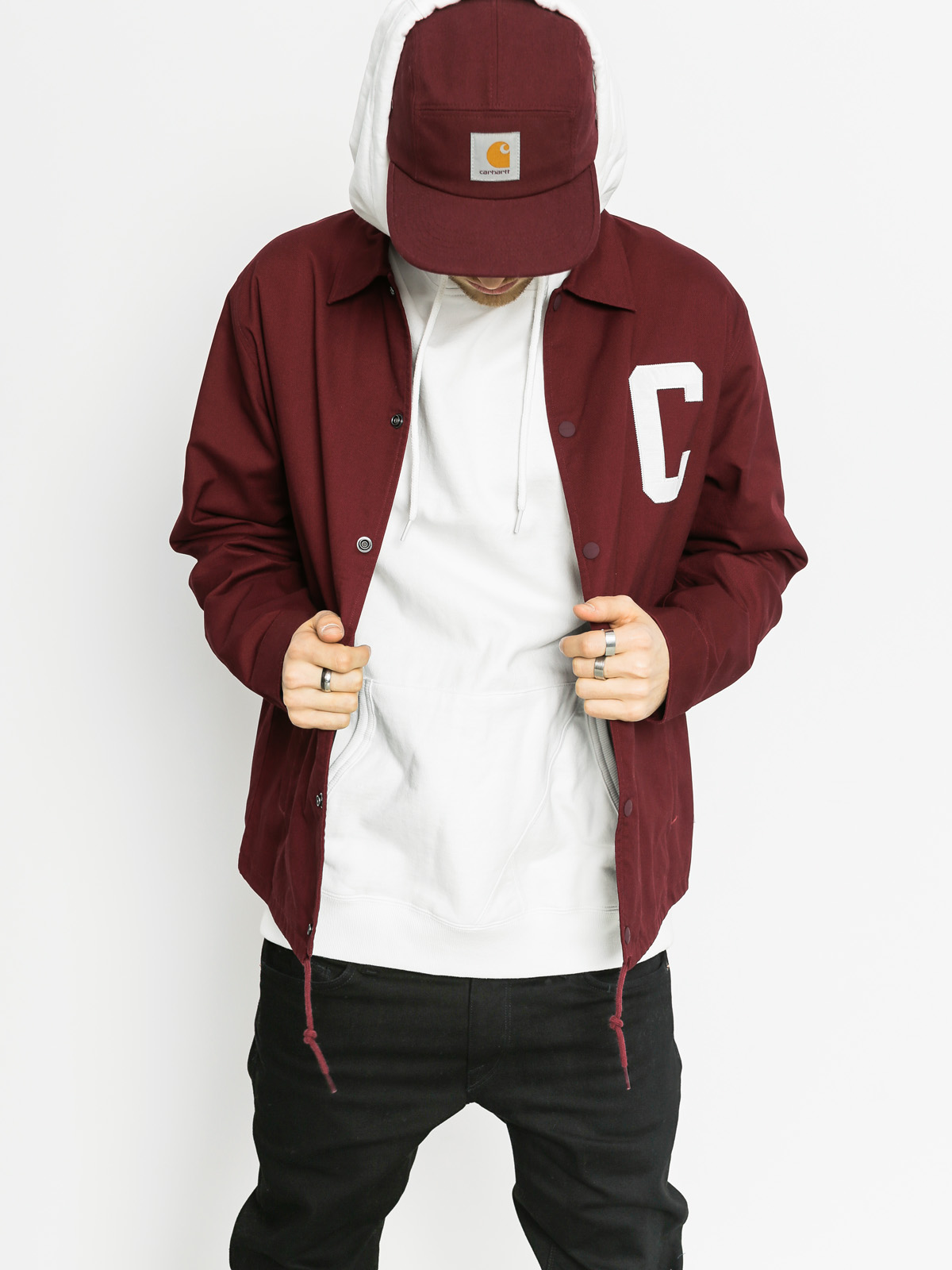 Carhartt Jacket Penn LT - burgundy (varnish/white)