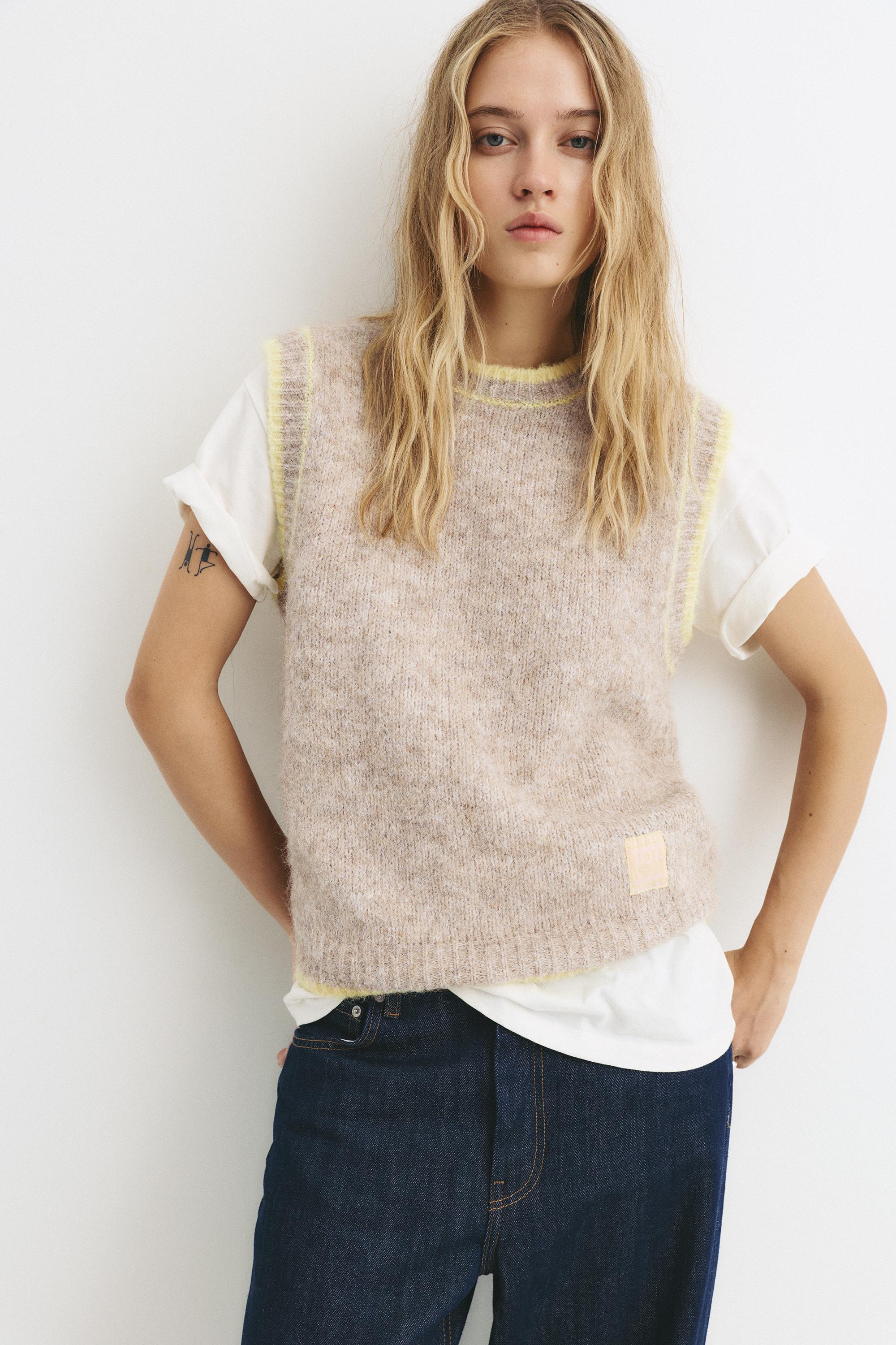 Rib knit vest - Pull&Bear United States