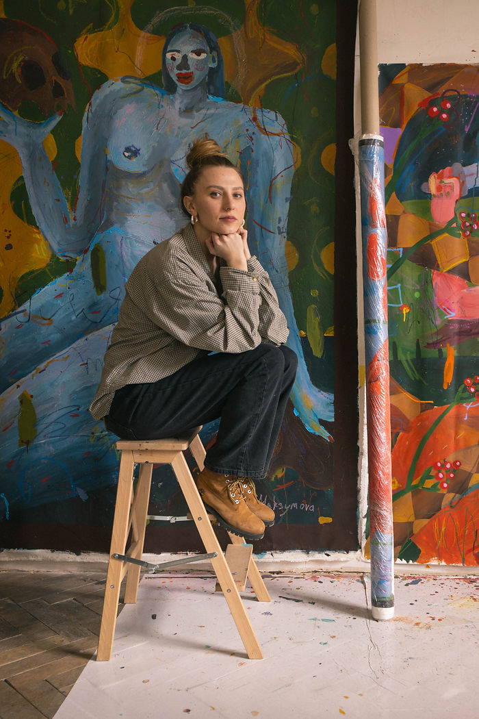 Canvas Slipper by Ukrainian Artist Iryna Maksymova