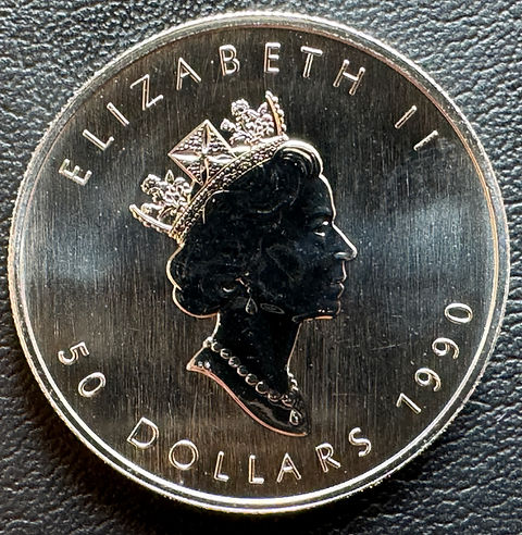 メイプルリーフ プラチナ貨 1990 年 1オンス エリザベス女王 カナダ