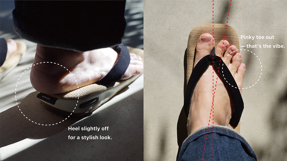 雪駄×スニーカー「unda-雲駄-」｜goyemon