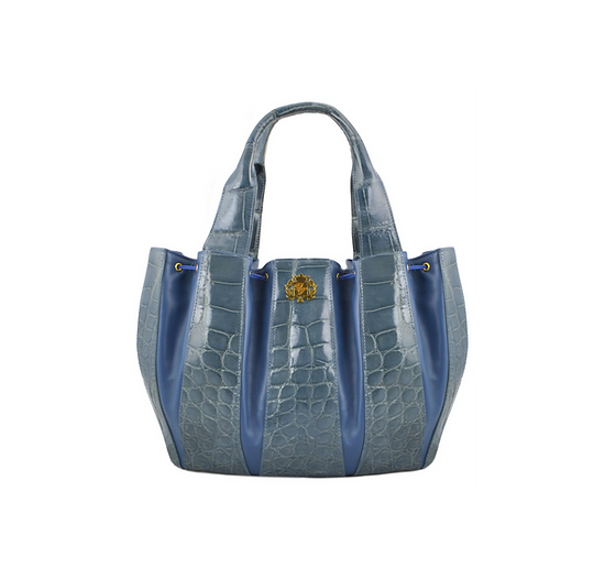 Julie Bag Crocodile Open Blue | Domenico Vacca