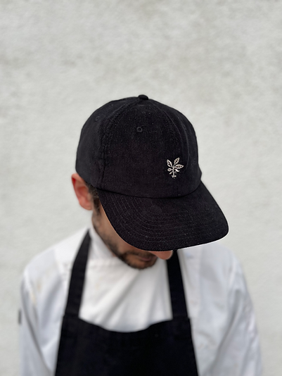 Black Corduroy Cap | Trodden Black
