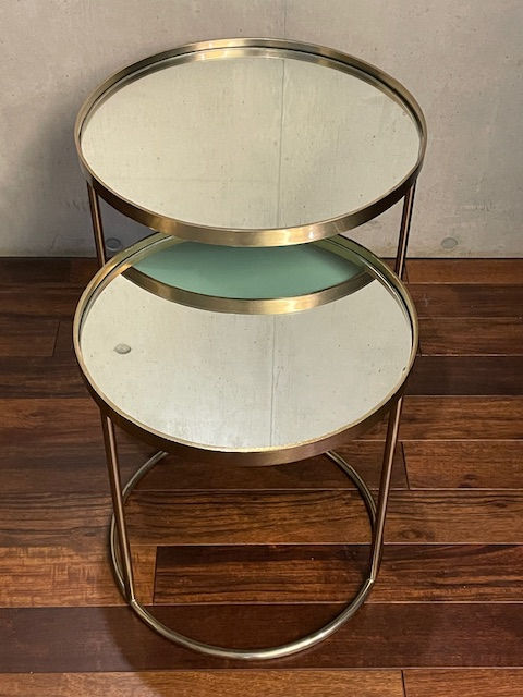 ZARA HOMEガラス天板 金属製サイドテーブルandダスドボックス 【公式通販】