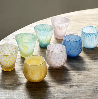 橋村野美知先生 硝子コップ2個セット 新品未使用自宅保管品 橋村野美知