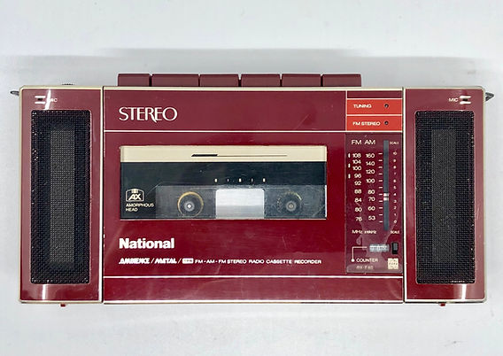 National RX-F40 Red Radio Cassette Recorder