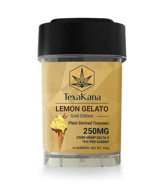 Delta 9 THC Terpenes Gummies - Gold Edition - 25MG - Lemon Gelato