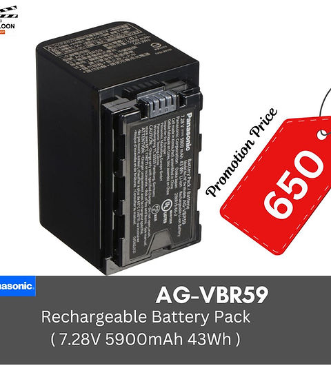 PANASONIC AG-VBR59 Battery Pack 7.28V-5900 Mah Fit AG-UX90
