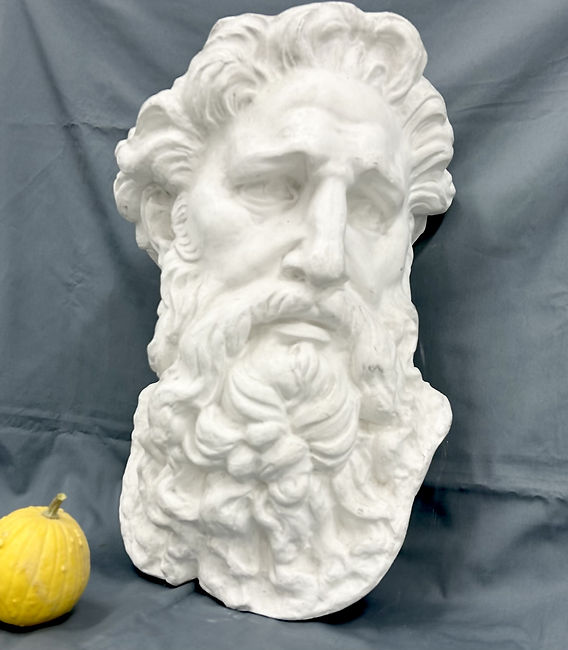 10月の石膏像 モーゼ大顔面