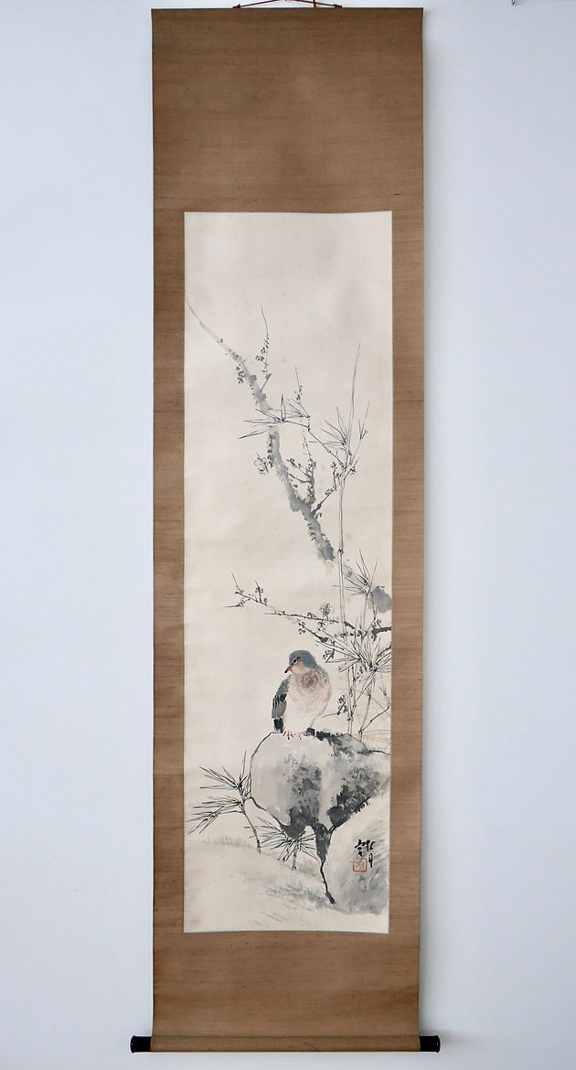 日本美術 書画・掛軸 | 梅竹鳩図 松林桂月 | gallery陽々youyou | 山梨