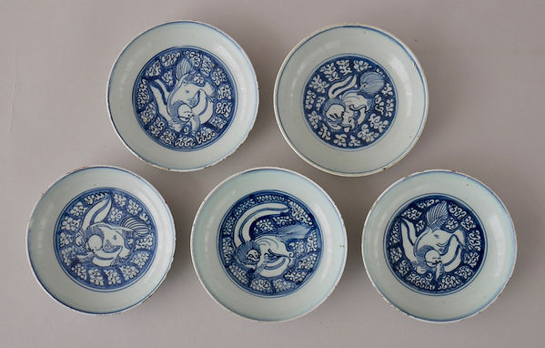 中国古美術・明成化印款・孔雀藍団鳳紋碗・工芸品・木