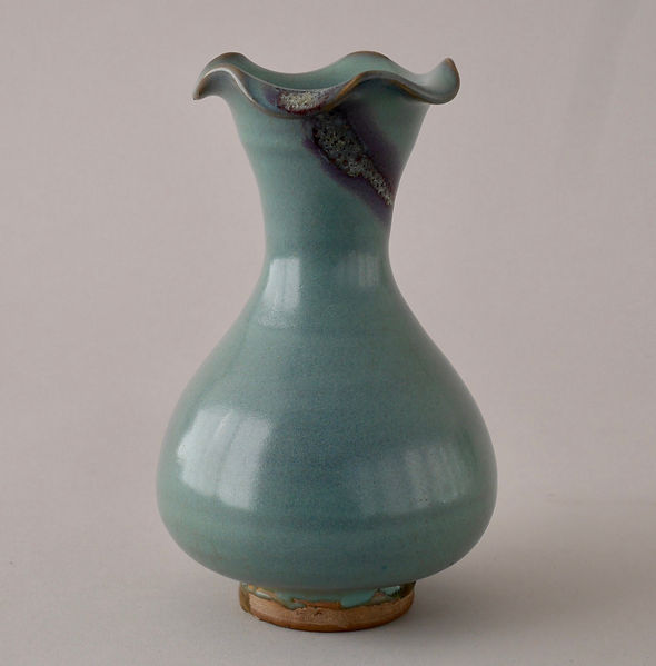 とし 金時代鈞窯合子 中国美術 陶磁器 | 鈞窯青磁紫班文