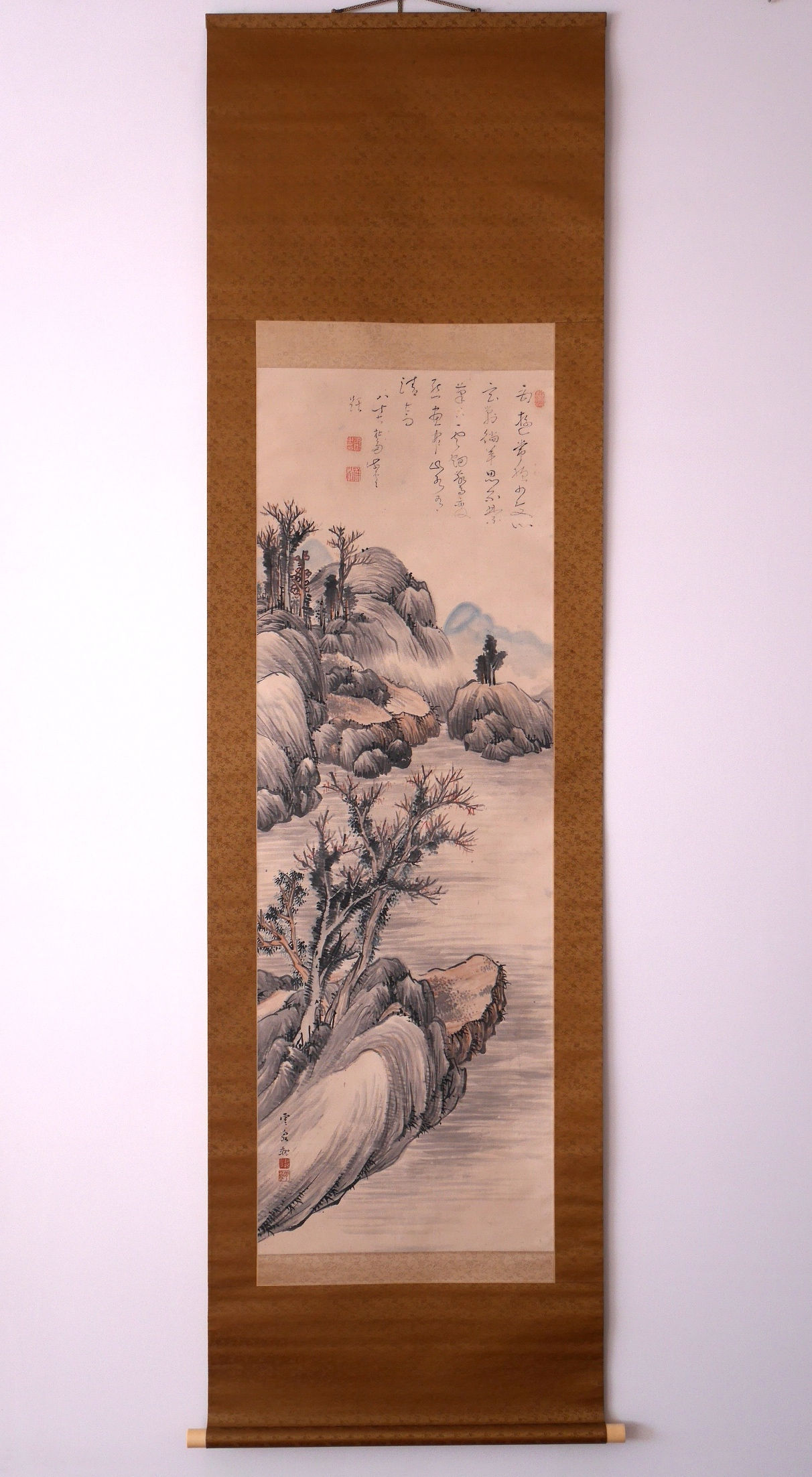 中国書道 書法対聯 掛け軸 肉筆・手書き作品／表装済み - メルカリ