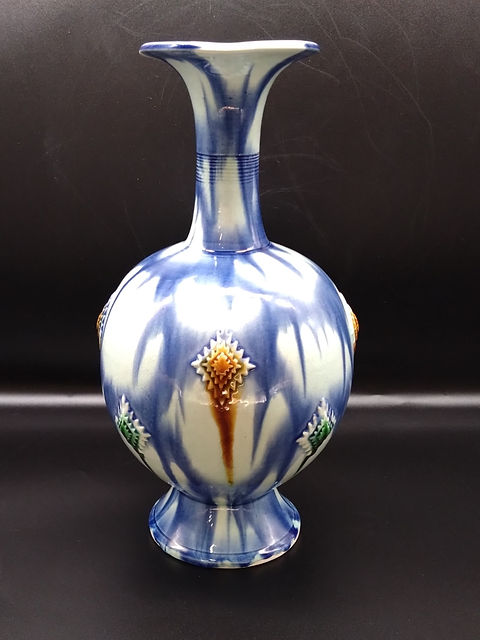 花入れ15】青銅釉加藤宇助高さ25㎝