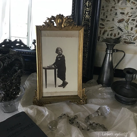 フランス アンティーク 真鍮装飾 フォトスタンド フォトフレーム 写真