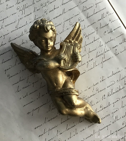 フランス アンティーク壁飾り エンジェル 天使 14.2 cm | Le petit