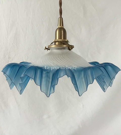 シェードのみ)(すりガラス)フランスアンティーク 照明 ランプシェード