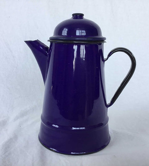 ポーランド アンティーク ホーロー コーヒーポット カフェティエール