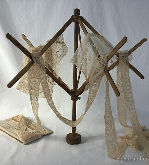 フランス アンティーク 糸巻き かせくり器 羽5本 木製 45.8 cm | Le