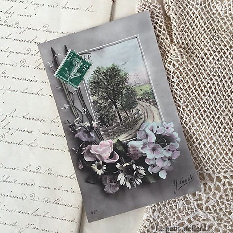 3枚セット) フランス アンティーク ポストカード 花 (Lot2) | Le petit