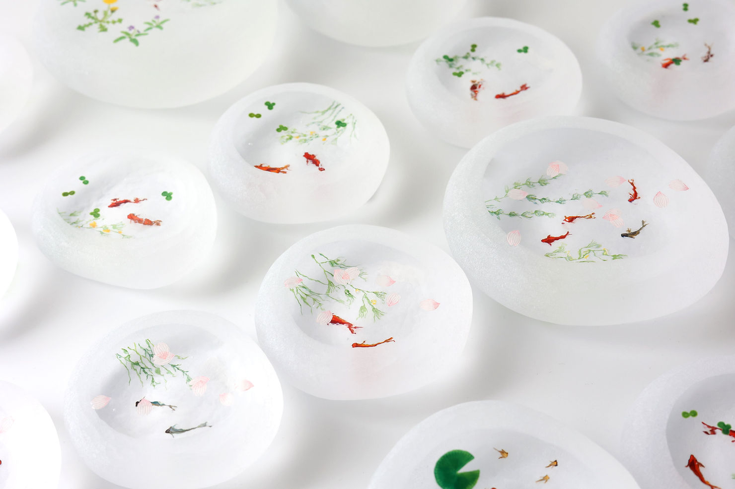 久保裕子×津坂陽介 -日の出ガラス工芸社- 展 】より、石文鎮 各種