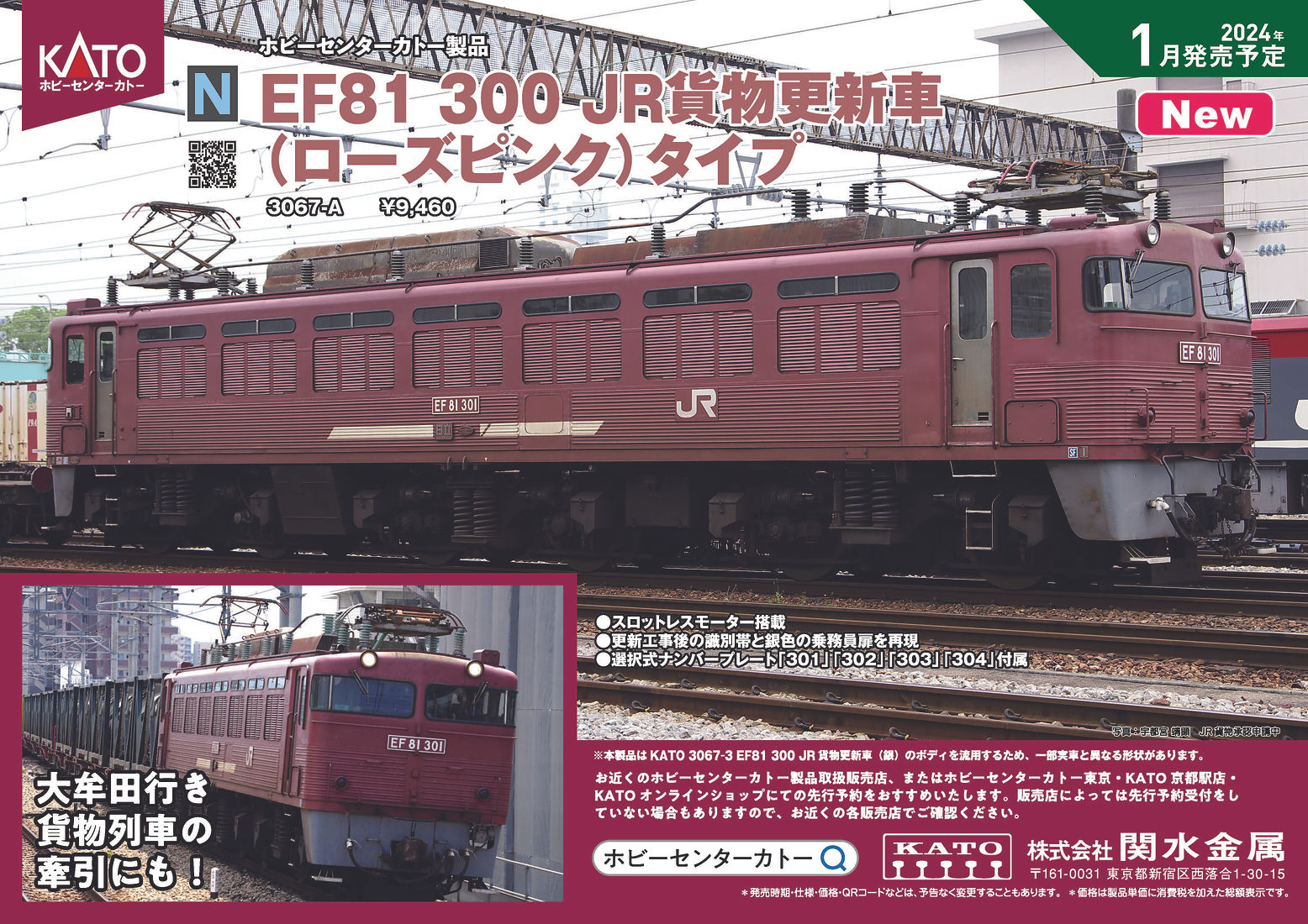 EF81 300 JR貨物更新車（ローズピンク）タイプ