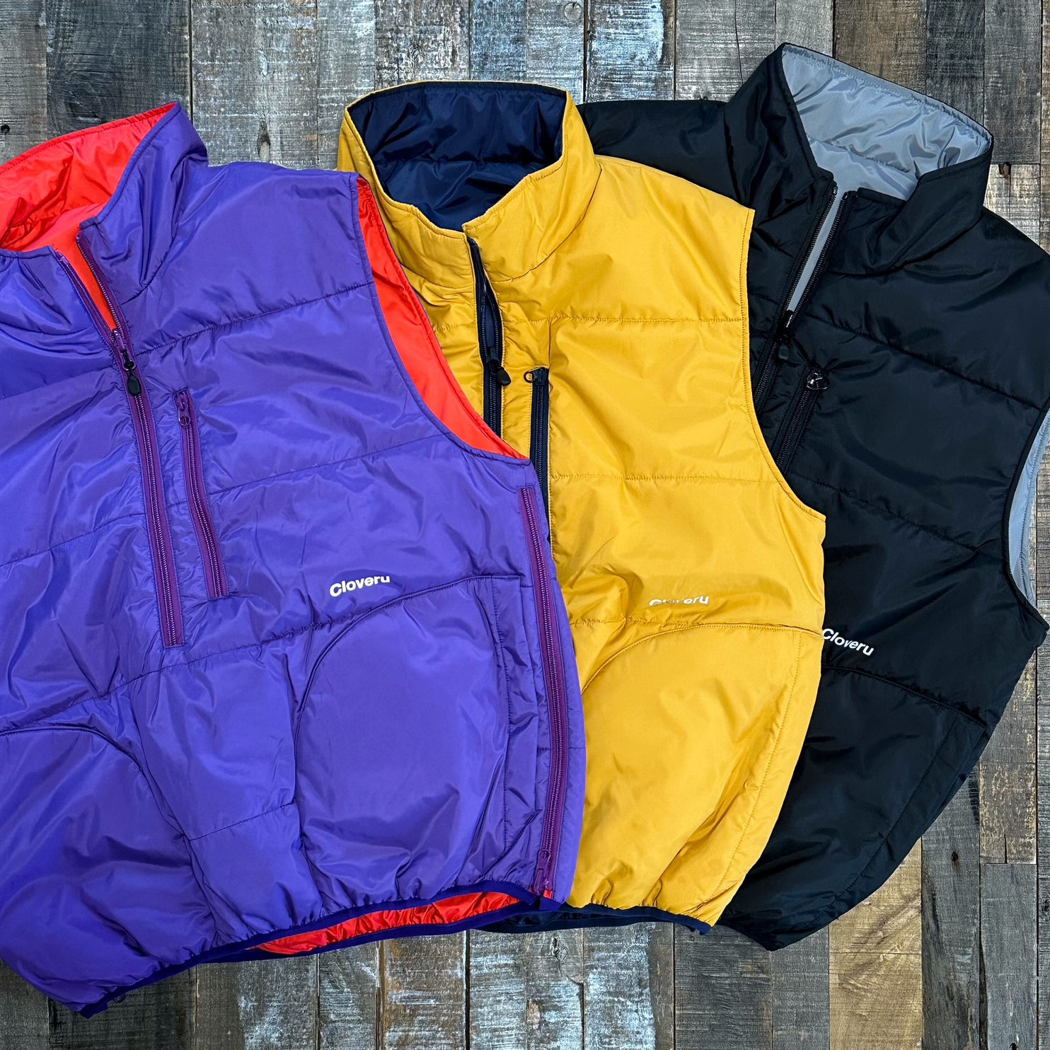 Cloveru® Urban Reversible Vest（Banana / Navy） | BIZARRE GREEN