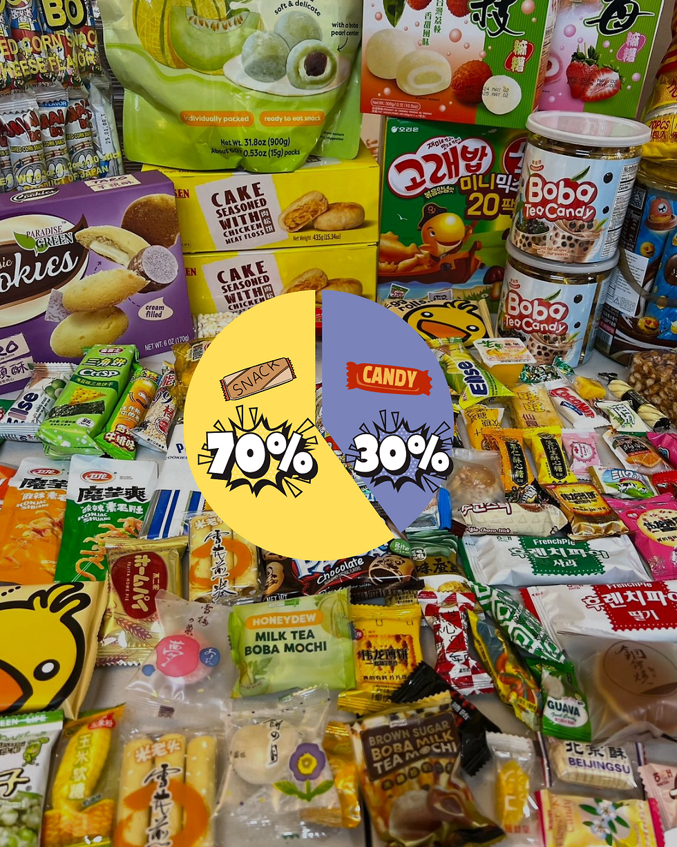 1 Full Size +15 Snacks + 5 Candies Asian Snacks Lover Box