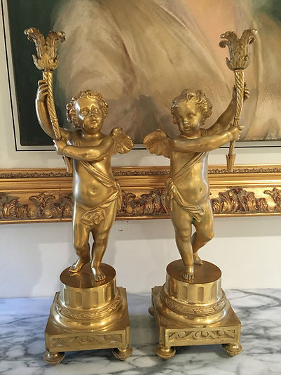 仏蘭西 アンティーク 19世紀 天使 エンジェル キャンドル・ホルダー