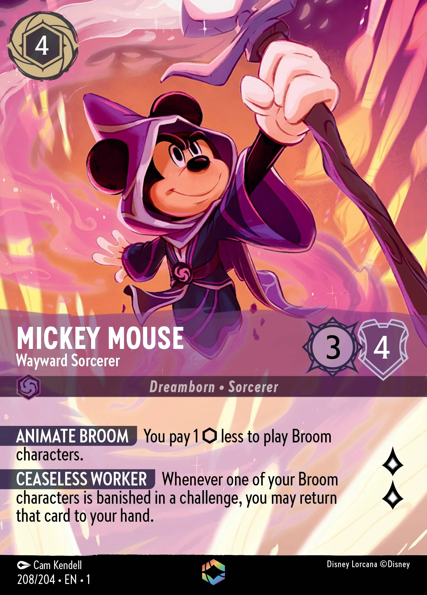 Mickey Mouse - Wayward Sorcerer (Enchanted) | Lorcana Wiki | Fandom
