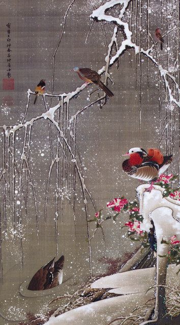 これぞイチオシ！渡辺省亭 （4）若冲に対抗「雪中鴛鴦之図」：東京