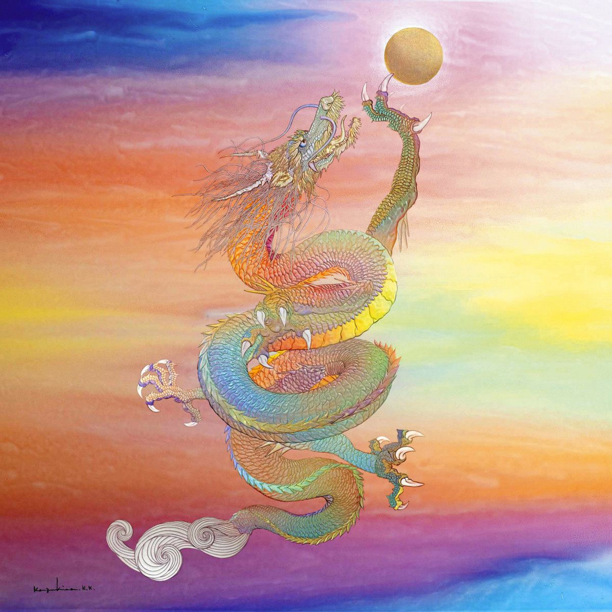 行ってみたら＞虹の龍「陶彩画」の輝き 草場一壽さん個展、表参道で