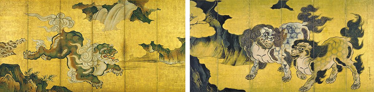 カジュアル美術館＞狩野永徳、狩野常信 国宝《唐獅子図屛風》 皇居
