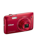 Nikon Coolpix S3500 Compact Digital Camera - Red (20.1 MP, 7x