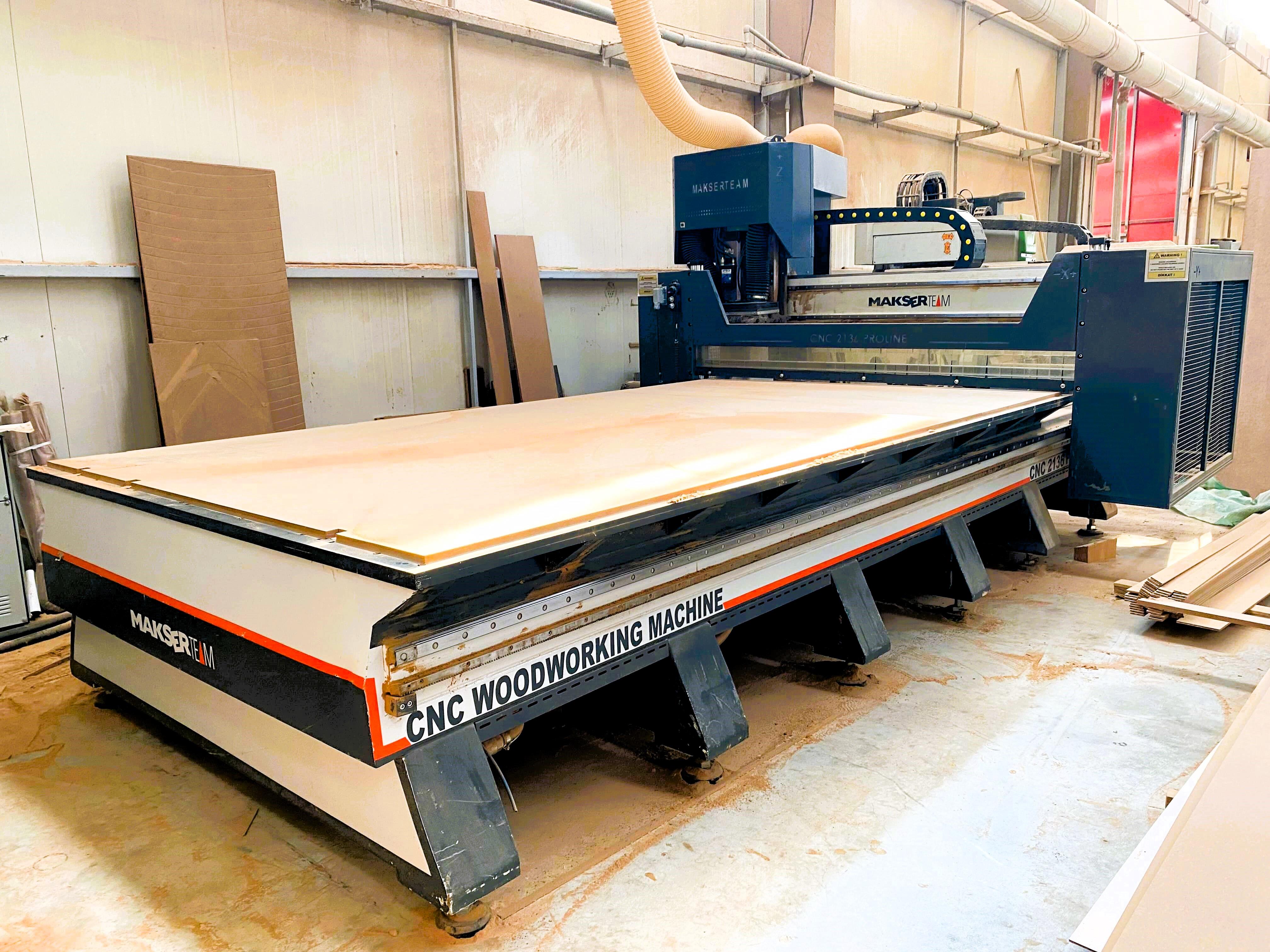 Makser Proline 2136 Süpürmeli Düz Tabla Cnc Makinesi (2019