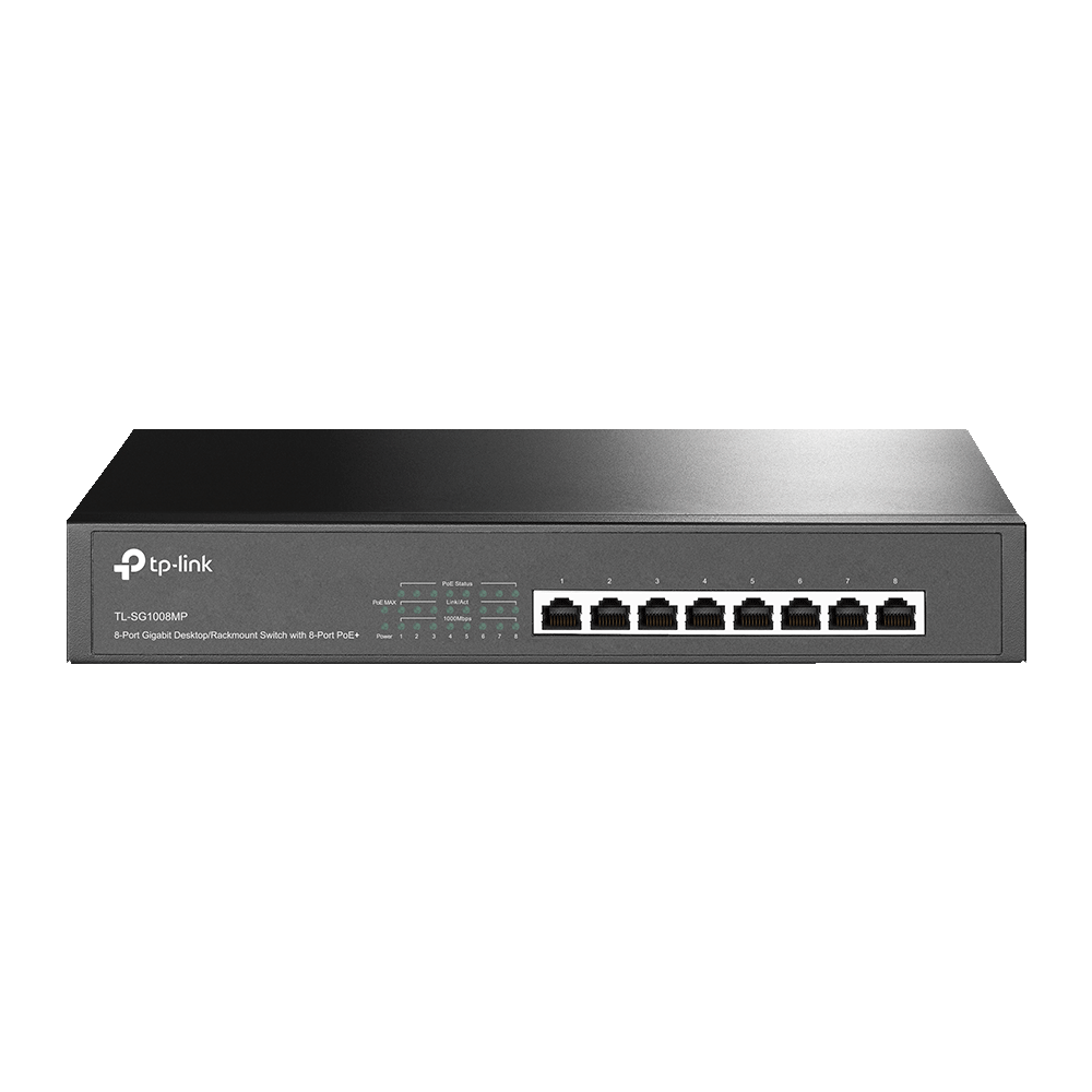 TL-SG1008MP | 8-Port Gigabit Desktop/Rackmount Switch with 8-Port
