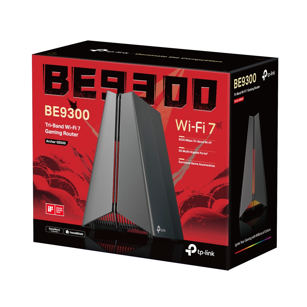 Archer GE550 | BE9300 Tri-Band Wi-Fi 7 Gaming Router | TP-Link Nordic