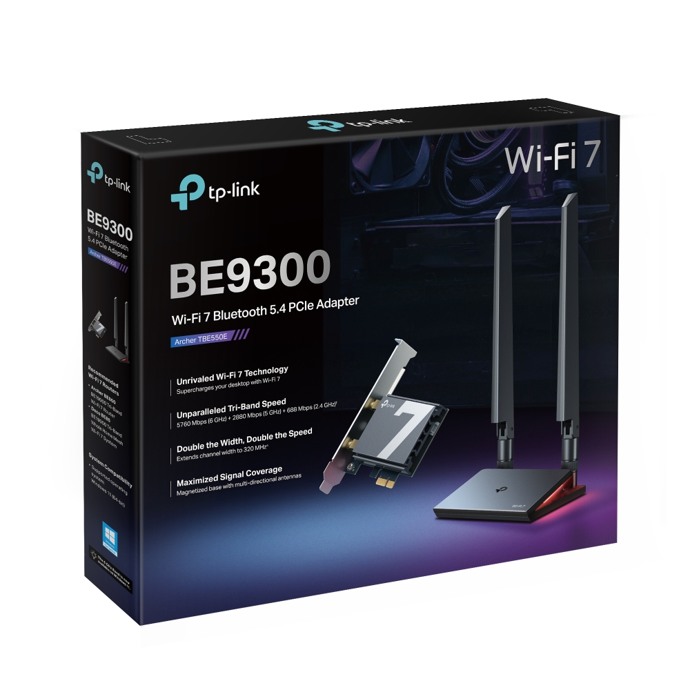 Archer TBE550E | BE9300 Wi-Fi 7 Bluetooth 5.4 PCIe Adapter | TP-Link