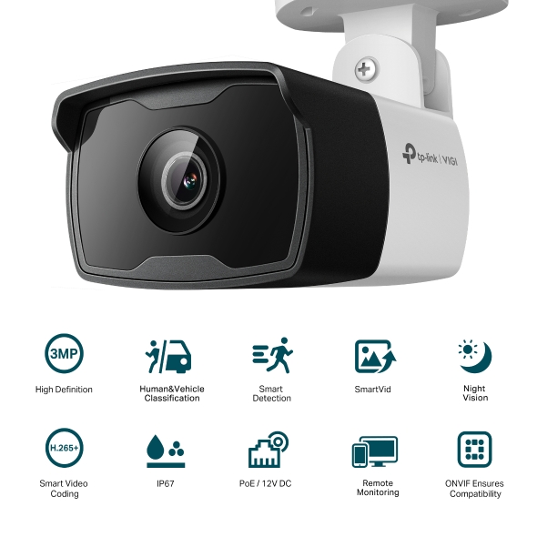 VIGI C330I | VIGI 3MP Outdoor IR Bullet Network Camera | TP-Link India