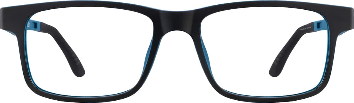 Black Rectangle Magnetic Snap-On Set #640621 | Zenni Optical Canada