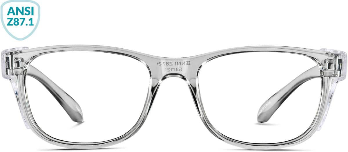 Gray Z87.1 Safety Glasses #748612 | Zenni Optical