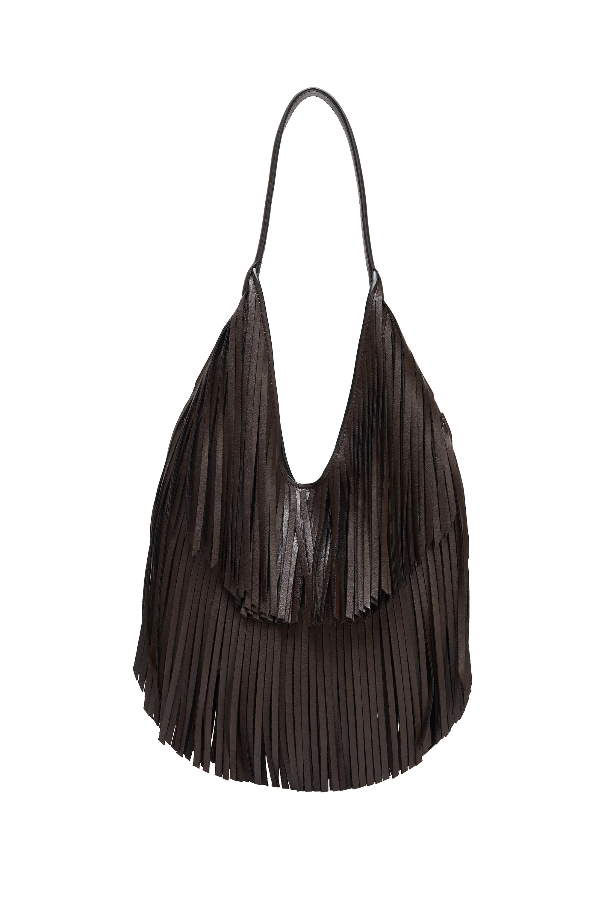 FRINGED TOTE BAG - Brown | ZARA Georgia