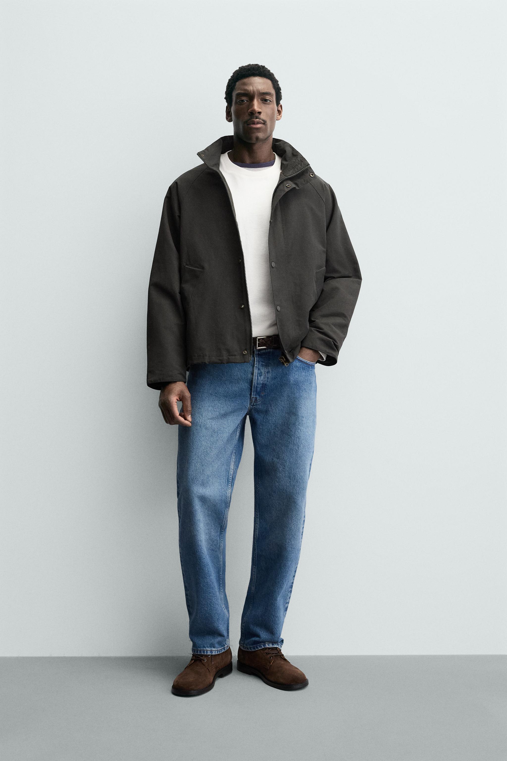 COTTON BLEND TECHNICAL JACKET - Dark khaki | ZARA United States