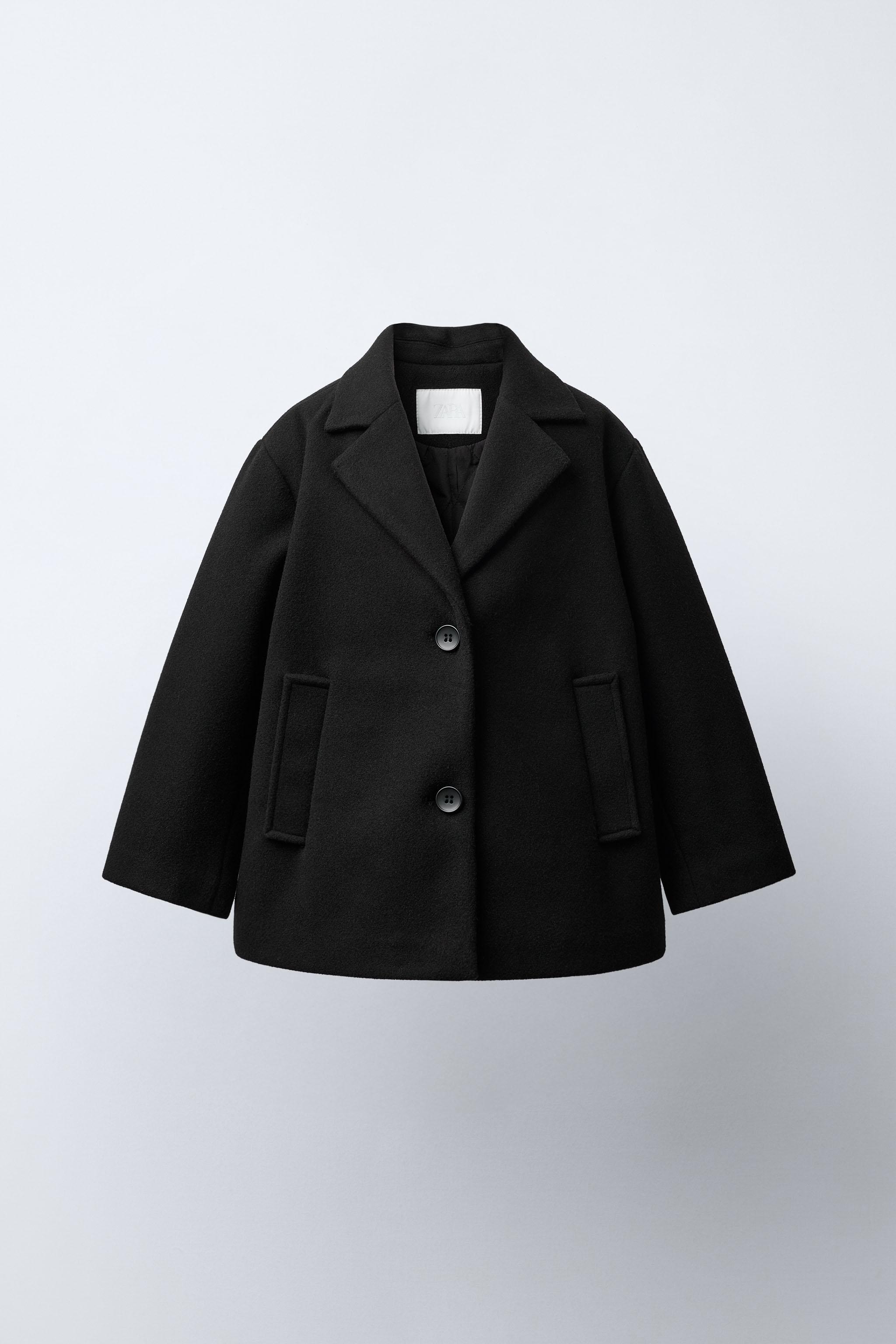 ウール混コート - ブラック | ZARA Japan / 日本