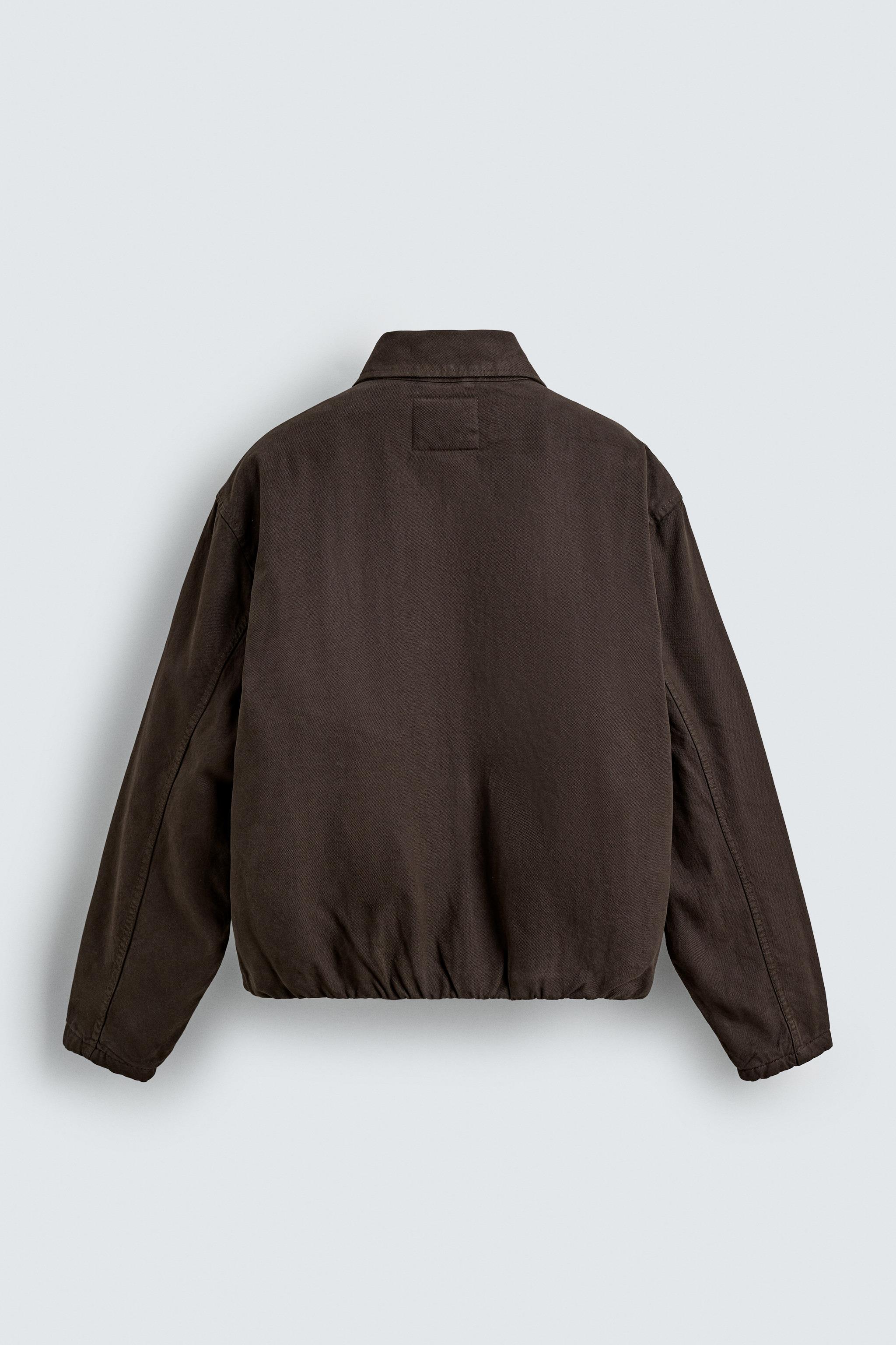 CROPPED FIT FIREMAN CLASP JACKET - Chocolate | ZARA United States