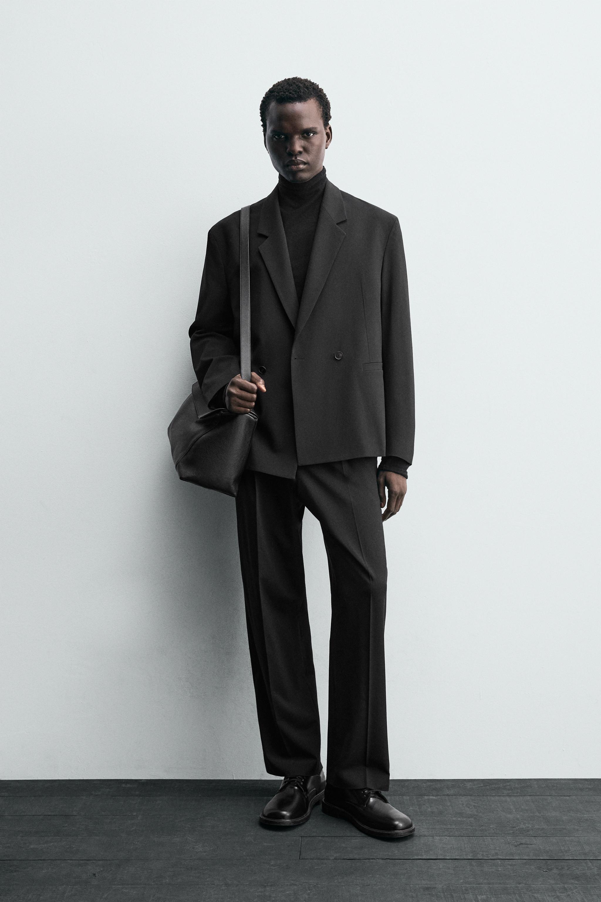 ダブルブレストウールスーツブレザー - ブラック | ZARA Japan / 日本