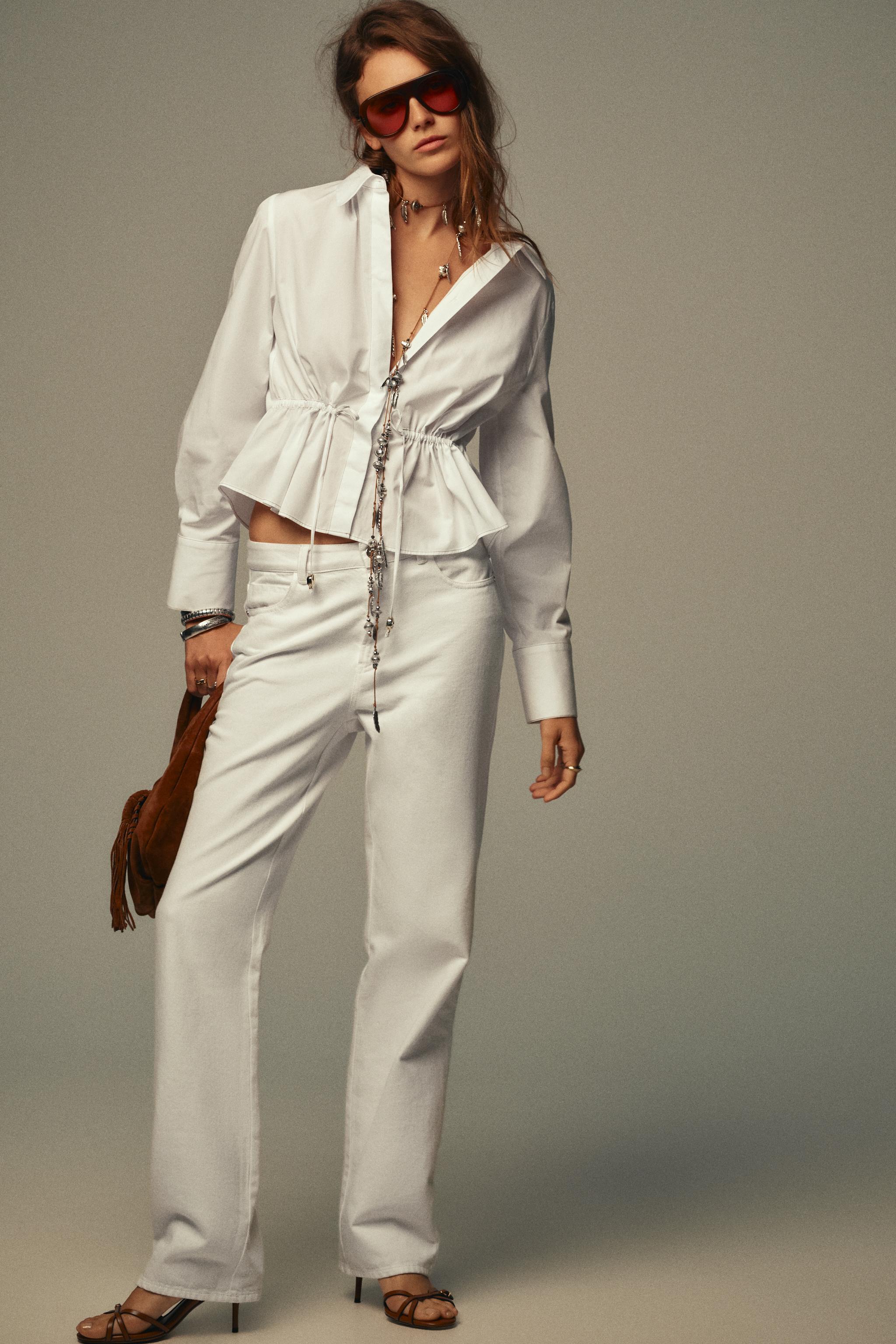POPLIN TOPSTITCH SHIRT - White | ZARA United States