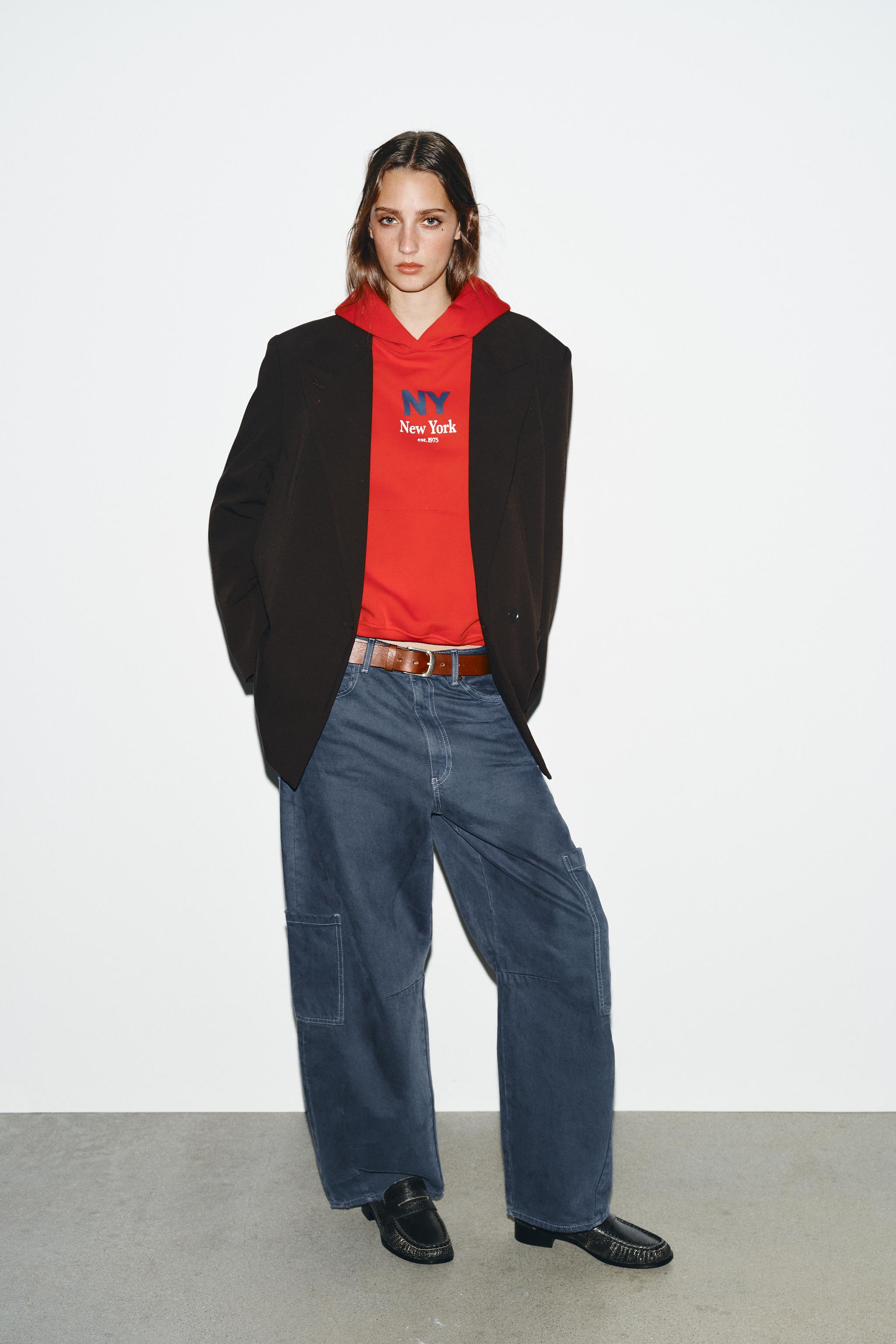 オーバーサイズダブルブレストブレザー - ディープパープル | ZARA