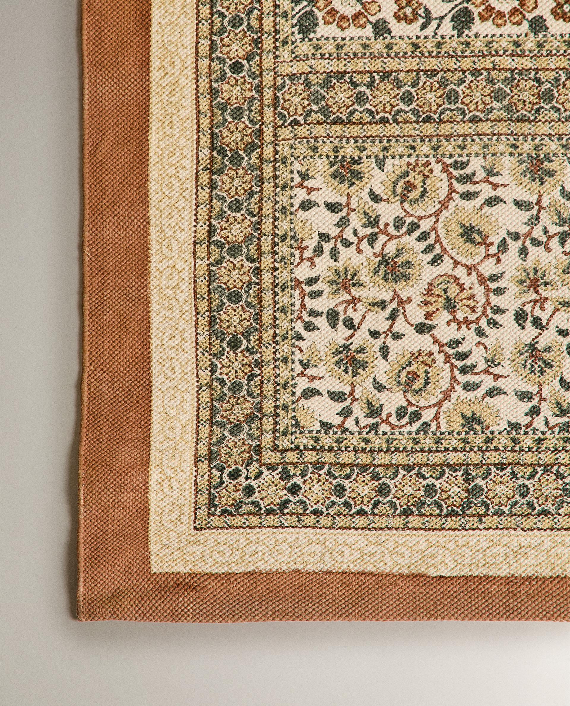 ブロックプリント コットン ラグ | Zara Home 日本/Japan