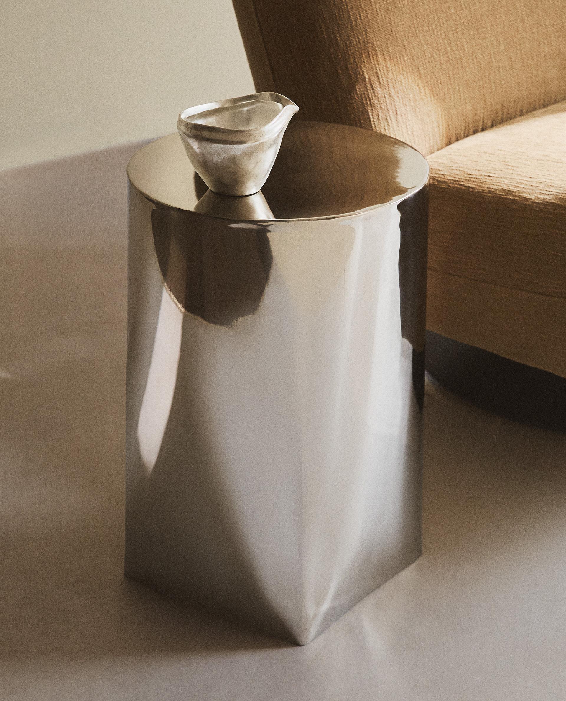 スクエアメタル サイドテーブル ZARA ザラホーム STAINLESS STEEL SIDE